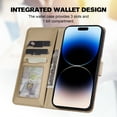 thumbnail image 5 of For iPhone 16 Pro Max Cute Animal Pattern Wallet Case,Color Matching Premium PU Leather Shockproof Magnetic Flip Kickstand Credit Card Slots Slim Phone Case with Wrist Strap, Khaki, 5 of 10
