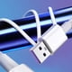 thumbnail image 4 of Monstrate 1m 1,5 m 2m USB C Cable 5A sobrecargar USB tipo C Cable para p20 carga rápida Cable rápido para Honor V10 Cargadores de dispositivos electrónicos específicos blanco 0.25 m, 4 of 6