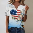 thumbnail image 2 of MEICHEN Summer Usa 250th Anniversary Tops for Women Casual Print Blouses Patriotic Graphic Tees Short Sleeve V Neck T Shirt, 2 of 6