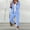 Blue, variant on Aboser 2 Piece Blazer Sets for Women Casual Solid Open Front Blazer with Pants Business Long Sleeve Crop Tops Slim Suit Sets