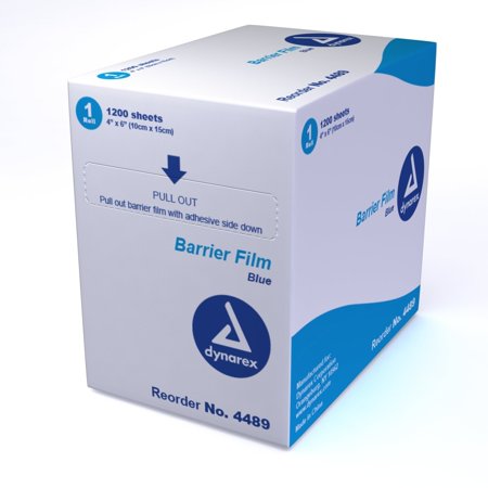 Dental Barrier Film 4" X 6" Blue 1200-Sheets Pack of 8