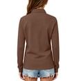 thumbnail image 7 of Resicozy Girls Long Sleeve Polo Shirt Casual School Uniform Shirts, Classic Collared Neckline, Soft Breathable Top Brown 110, 7 of 7