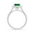 thumbnail image 2 of ANGARA Lab Grown Cushion Rectangular Emerald Halo Engagement Ring for Women in 14K White Gold (Size-9x7mm) | May Birthstone, Birthday, Anniversary, Jewelry Gift for Women | Lab-Grown Emerald Ring, 2 of 8