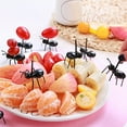 thumbnail image 1 of TidBay 12 Pcs Fourchette à Fruits en Forme de Fourmi, Qualité Alimentaire, Difficile à Casser, Décoration de Table, 1 of 8