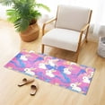 thumbnail image 6 of Haosy Colorful Cloud with Cute Bunnies Bathroom Rugs Non Slip Absorbent Soft Plush Quick Dry Bath Mat, 39"x20", 6 of 8