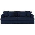 thumbnail image 3 of Sunset Trading Newport 94" Fabric Slipcovered Recessed Fin Arm Sofa in Navy, 3 of 5