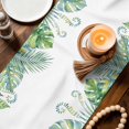 thumbnail image 3 of Palm Leaves Table Runner 70 Inches, Summer Watercolor Tropical Leaf Botanical Green Bed Runner Dresser Scarves Tabletop for Indoor Outdoor Parties/Ceremony/Banquet, 13" x 70", 3 of 9