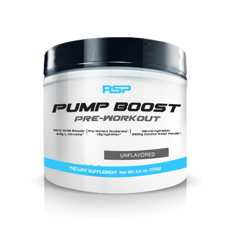 RSP Pump Boost - Stimulant Free Pre Workout, Pump Enhancer, Nitric Oxide, Unflavored, 30s