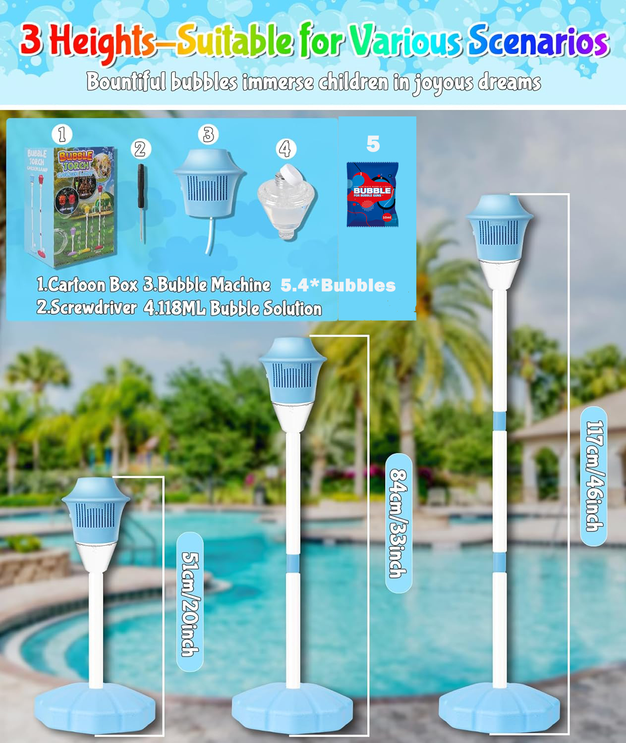 Beautysureup Bubble Machine with LED Light photo 2