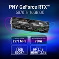 thumbnail image 3 of PNY NVIDIA GeForce RTX™ 5070 Ti OC Triple Fan, Graphics Card 16GB GDDR7, 2.98-Slot, 3 of 19