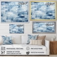 thumbnail image 5 of Designart "Scandinavian Tiles in White and Blue III" Extra Large Geometric Framed Wall Art - Bohemian Blue Boho Mosaic Living Room Framed Canvas Art, 5 of 7