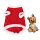 thumbnail image 2 of Disfraz de Navidad para mascotas, ropa de Navidad para mascotas con patrón de AMOR de felpa roja, ropa para mascotas muy versátil, 2 of 8