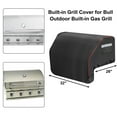 thumbnail image 3 of 32inch Built-in Grill Cover for Bull 45005 Built in Gas Grill, Bull Outdoor Kitchen & Grill Head Cover, Heavy Duty Waterproof BBQ Grill Top Cover with Handle and Elastic Hem for Bull Lonestar 4 Burne, 3 of 8