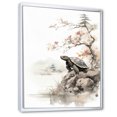 thumbnail image 2 of Designart "Turtle Sumi Asian Painting III" Asian Floater Framed Canvas Art Print, 2 of 7