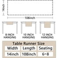 thumbnail image 6 of SASTYBALE 108 Inch Thanksgiving Rustic Linen Table Runner - Beige Burlap Flax Farmhouse Style for Harvest Dinner, Wedding, Church Altar & Dining Room Decor, 6 of 7