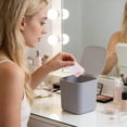 thumbnail image 6 of White Mini Desktop Can with Flip Lid, Cute Compact OdorâProof Wastebasket Recycling Bin, Small Countertop Waste Bin for Makeup, Office Desk, Bedroom Bedside, 4.5Ã4.9Ã4.7in, 6 of 8