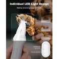 thumbnail image 3 of Dog Paw Trimmer with LED Light, 2-Speed Low Noise Cordless Electric Pet Clippers for Paws Ears Face Rump, Small Area Grooming for Cats & Dogs, White, 3 of 7
