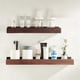 thumbnail image 3 of Black Walnut Wood Bathroom Storage Rack Wall Mounted Light Luxury Living Room Non Perforated Bathroom Storage Rack,20cm, 3 of 5
