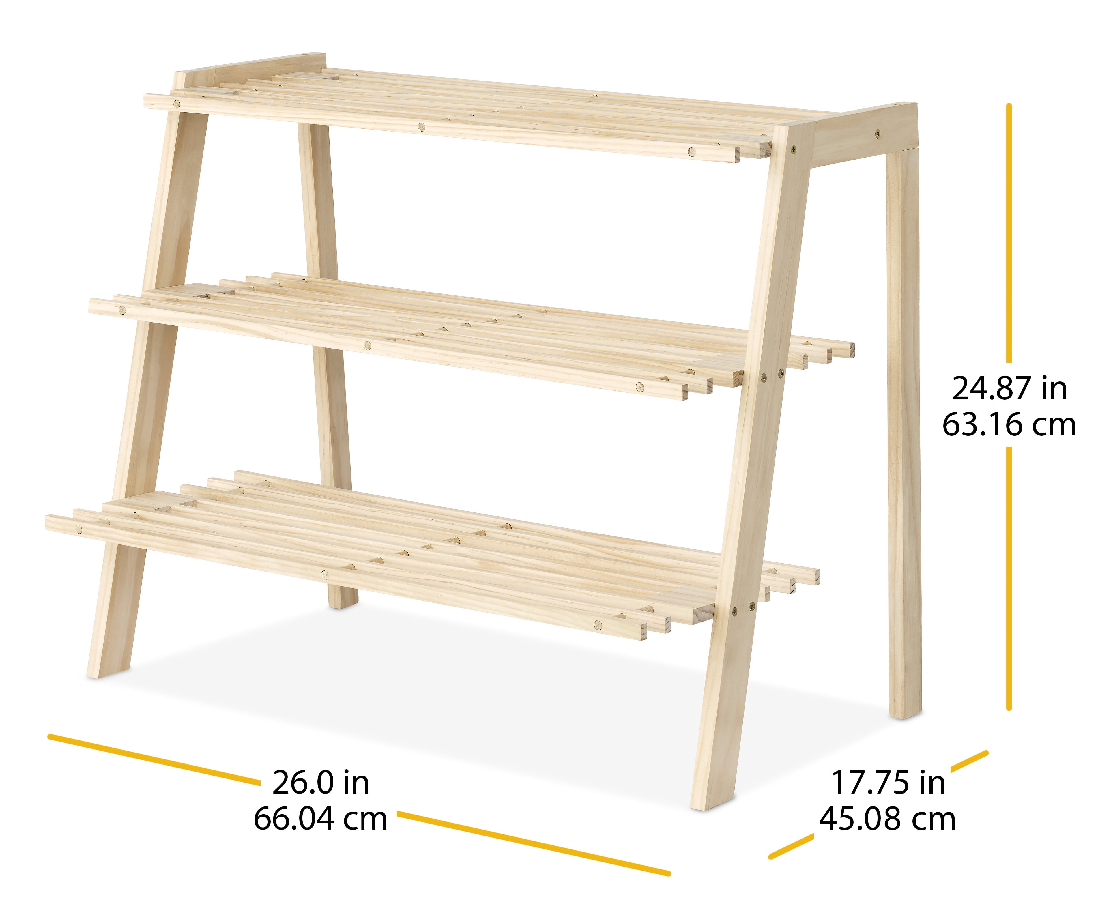 Whitmor 3-Tier Wooden Shoe Rack, Space-Saving Organizer Shelves, 9-Pair Capacity