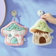 thumbnail image 6 of lanema Quickly Dry Coral Fleece Kitchen Towel Mushroom Designs Cleaning Cloth Soft and Absorbent Handkerchief Hanging Rope, 6 of 20
