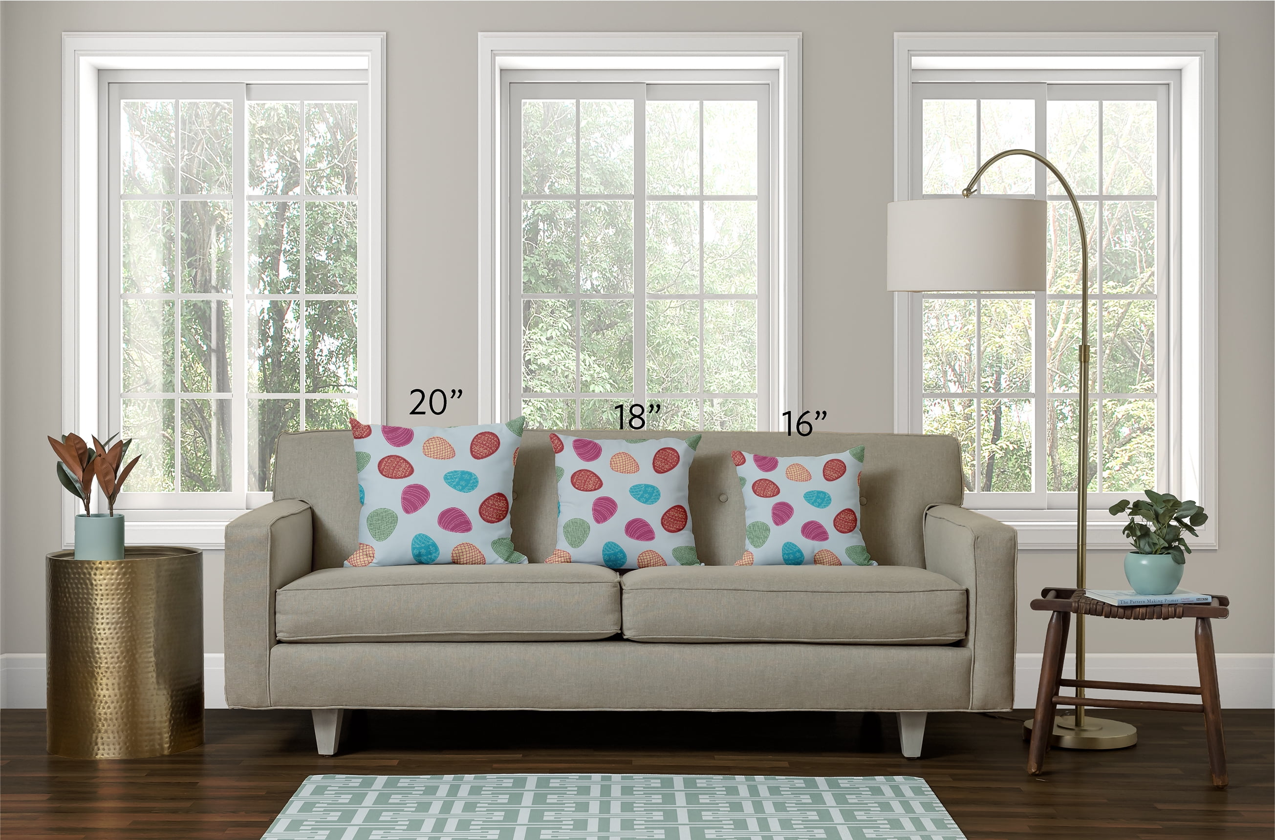 Simply Daisy 14" x 20" Easter Polyester Decorative Lumbar Pillow