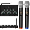 thumbnail image 2 of Rybozen Portable Karaoke Microphone Mixer System Set with Dual UHF Wireless, Black, 2 of 8