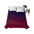thumbnail image 2 of Queen Flat Sheet Only Burgundy Red Gradient Ombre Soft Microfiber Cooling Bedding Sheets Dark Maroon Shadow Flat Bed Sheet, 2 of 9