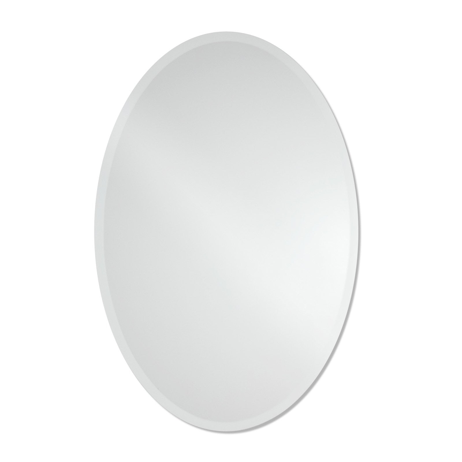 The Better Bevel Frameless Oval Beveled Wall Mirror