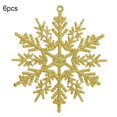 thumbnail image 2 of EIMELI 6Pcs 10cm DIY Artificial Glitter Snowflake Hanging Ornaments Xmas Tree Decor, 2 of 10