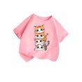 thumbnail image 2 of 2025 Hauts pour Filles, T-Shirts et Chemises Enfant Mignon Graphique Sans Manches Hauts Col Rond Manche Courte Chemise pour Tee Été Décontracté T 3T Vêtements Chemise Jeunesse Filles Chemise Hauts pour Filles Blanc Manche Longue Filles Court, 2 of 5