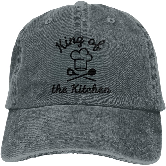 King of The Kitchen Skull Chef Baseball Cap Men Women Adjustable Trucker Hat Fitted Hat Snapback Hat