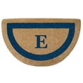 thumbnail image 1 of Single Picture Frame Blue 22" x 36" Half Round HeavyDuty Coir Doormat - Monogrammed E, 1 of 5