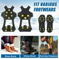 thumbnail image 6 of GoXteam Ice Snow Cleats for Shoes Boots, Walk Traction Cleats Rubber Crampons Anti 10-Stud Winter Ice Cleat -on Stretch Footwear for Women Men Kids, 6 of 7