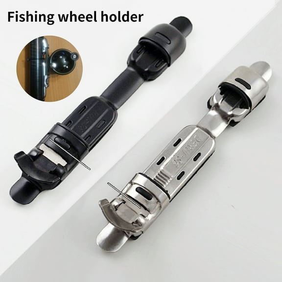 Stainless Steel Fishing Reel Seat Deck Plate Type Reel Seat Clip Rubber Pad Fishing Rod Protect Fitted Adjustable Fishing Vessel Deck