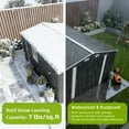 thumbnail image 5 of Easmvetaln 10x14FT Metal Outdoor Storage Shed with Front and Side Doors, Garden Shed for Backyard (Gray), 5 of 8