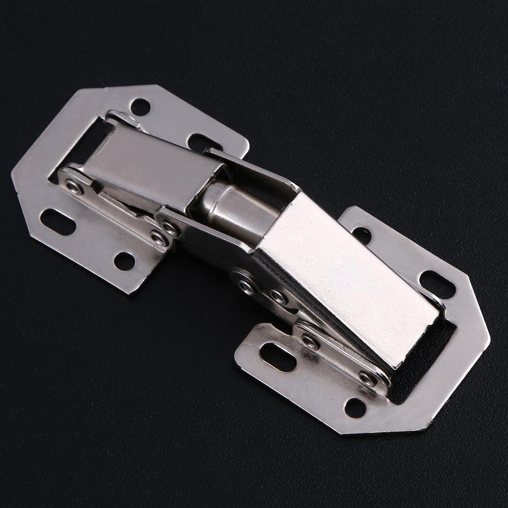 10pcs 3in Bridge Shaped Spring Frog Cabinet Door Hinges No Drilling Hole SS6