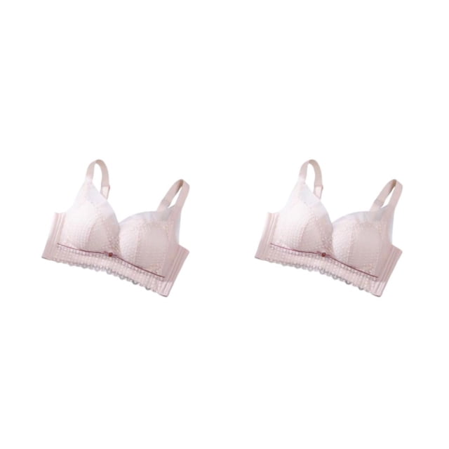 Sujetadores de encaje Bralette Sonducket Lencería acolchada sin costuras Rosa 34/75A