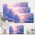 thumbnail image 4 of Designart Winter Landscape With The RiverOriginal Canvas Wall Art, 4 of 4