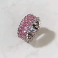 thumbnail image 5 of Gorgeous Cubic Zircon Band 925 Silver Ring Engagement Women Gift Sz 6-10, 5 of 5