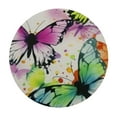 thumbnail image 2 of JEUXUS Beautiful Butterflies Silhouettes Tablecloth Round Table Cover, Watercolor Spots Waterproof Table Cloth Cover, Round Polyester Tablecloth for Outdoor Picnic Camping and Dining Party, 2 of 7