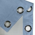 thumbnail image 5 of Ambesonne Checkered Grommet Curtain, Gingham Monochrome, 50" x 63", White Blue, 5 of 6