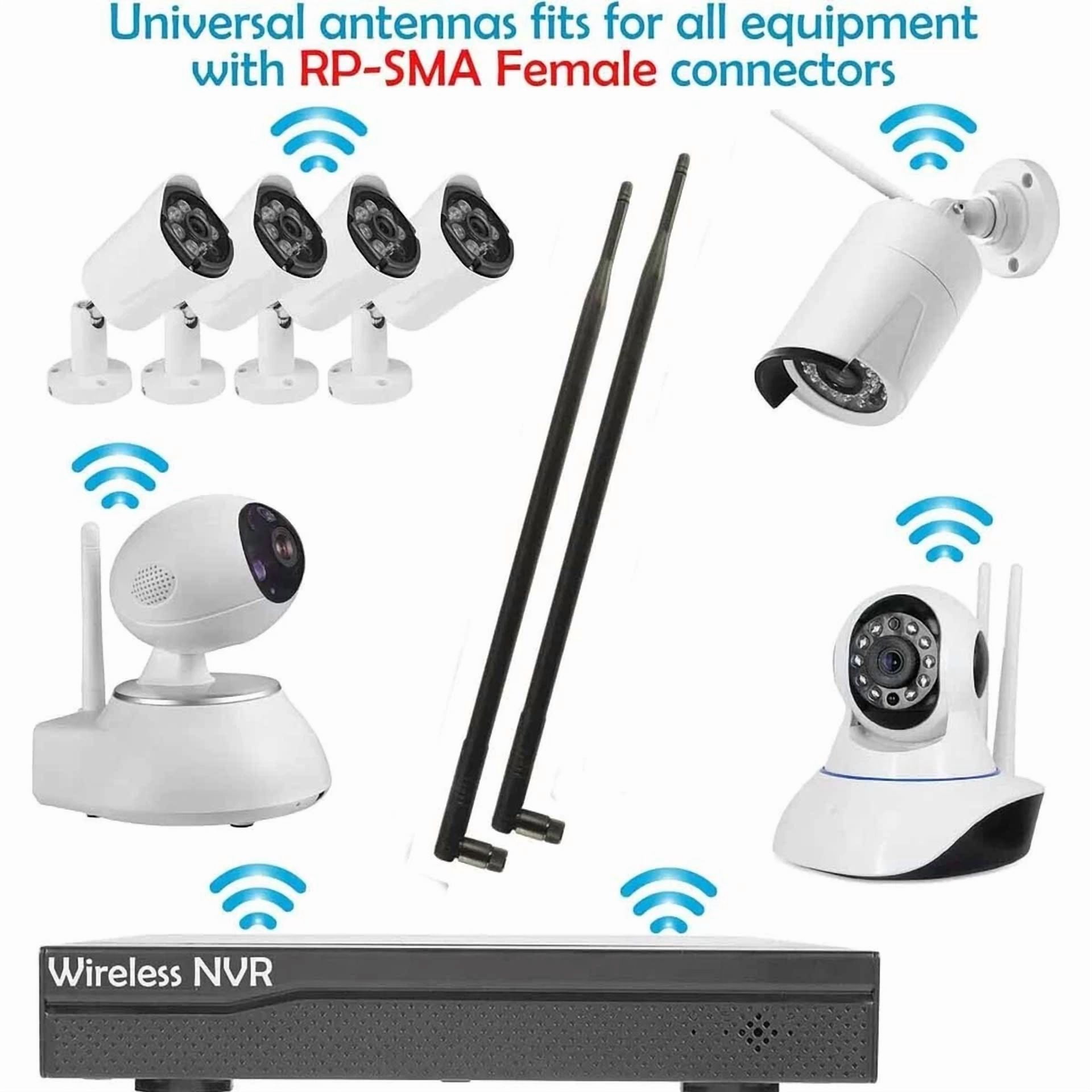 CRESTIN- 4X Universal 9Db2.4G/5G Straight Pole Wireless Wifi Router Dual-Band Folding