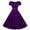 Purple, variant on Womens s dress,swing dresses for women,Retro dresses for women Women Summer Square Neck Short Sleeve Retro 50s 60s Vintage Party Swing Dress