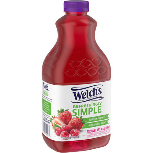 Welch's Refreshingly Simple Strawberry Raspberry Flavored Juice, 59 Fl