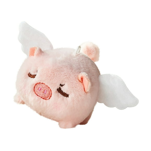 ZZwxWA Holiday Deals Angel Pig Little Flying Pig Pull Rope Plush Toy Pendant Doll Wagging Tail Will Angel Pig Plush Doll Little Cute Pig Doll