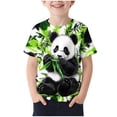 thumbnail image 1 of T-shirt Graphique à Manches Courtes pour Enfants, Col Rond, Mélange Doux Polyester-Spandex, Haut Décontracté Respirant, Imprimé Résistant à la Décoloration, Tenue Quatre Saisons, 1 of 7