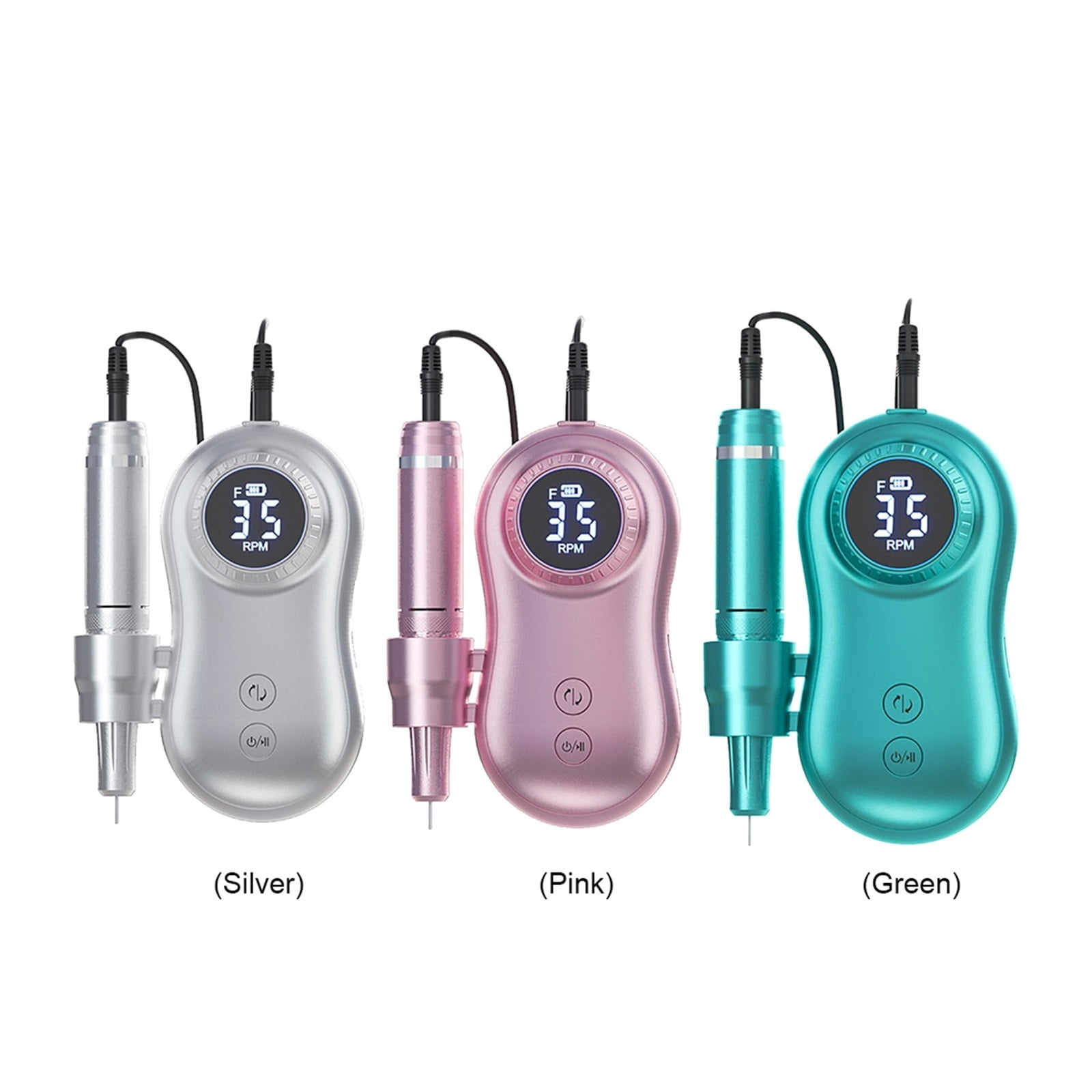 35000 RPM Electric Nail Polish Drill Portable 2 In 1 Electric Nail File With LCD Display USB Charge Professional Tool ,Low Noise