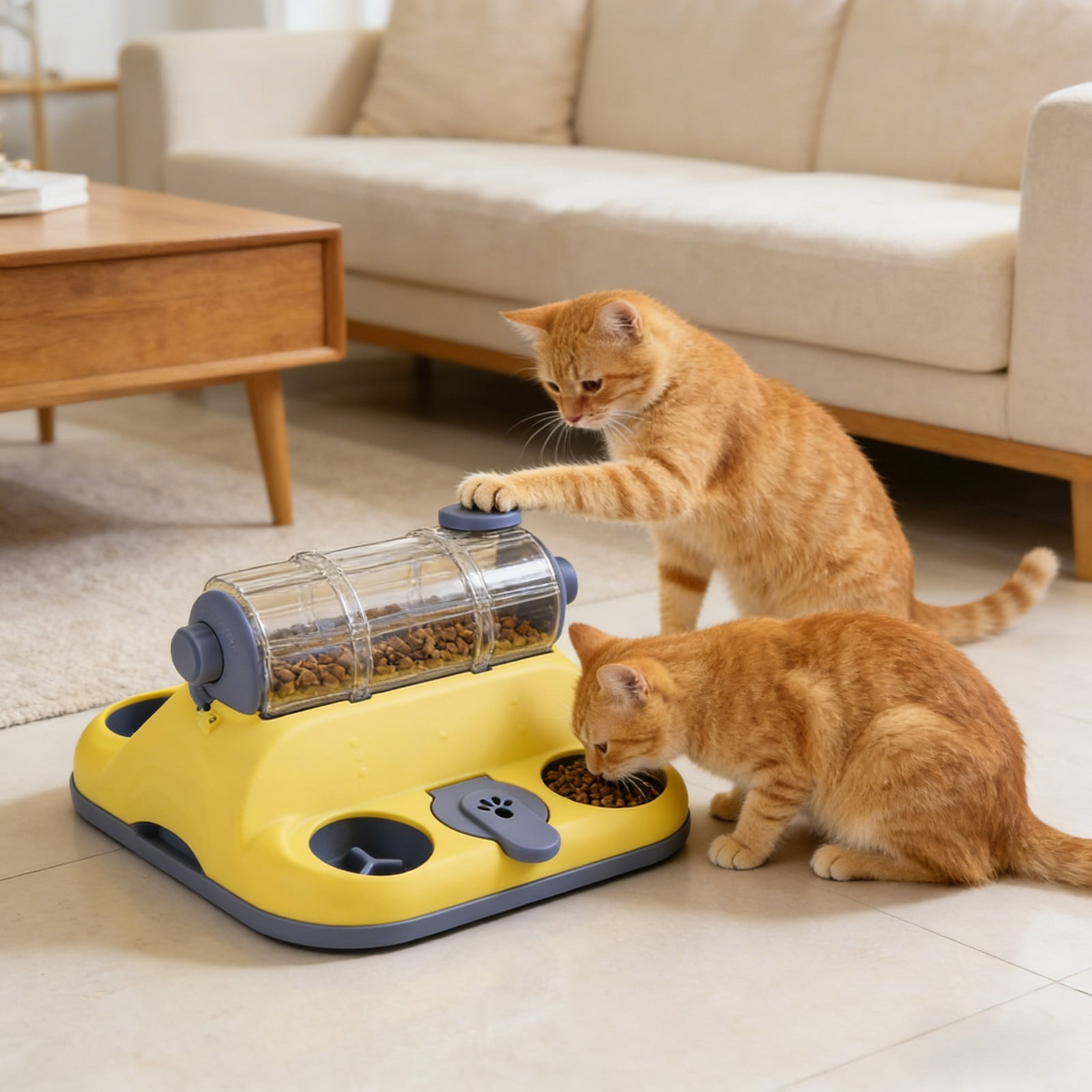 Interactive Pet Puzzle Feeder Slow Food Dispenser Bowl for Cats and Dogs Mental Stimulation Toy