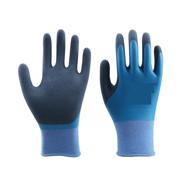 Work Gloves Waterproof GMG Purple Polyester Grey Latex Sandy Safety Work Gloves Working Gloves Women Garden Farming Construction ,Fashion