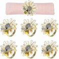 thumbnail image 5 of Gold Bee Napkin Rings, Set of 12 Daisy Sunflower Buckle HoldersElegant Table Decor for Dinning Banmo, 5 of 5